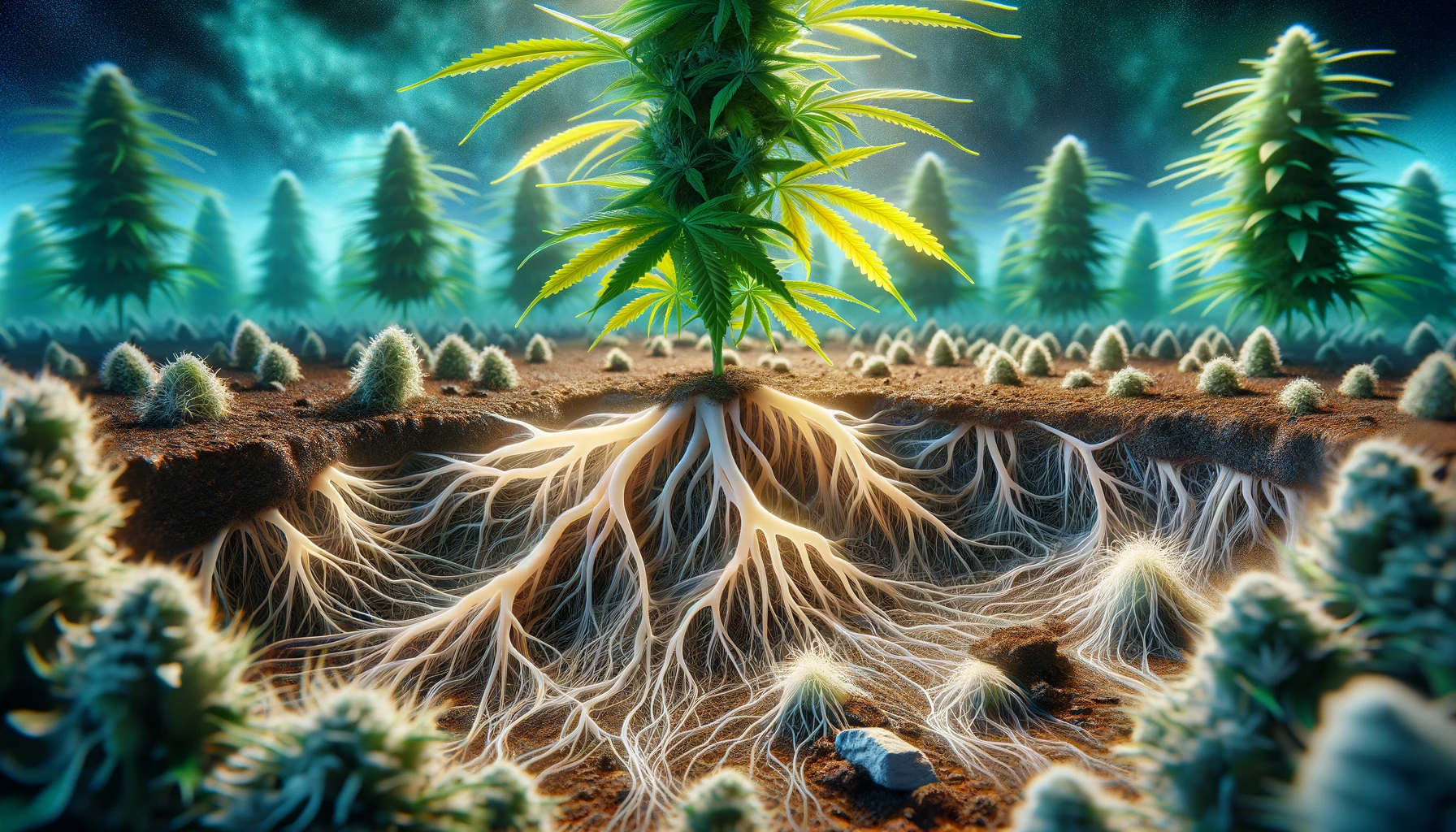 hongos en el sustrato de las plantas de cannabis