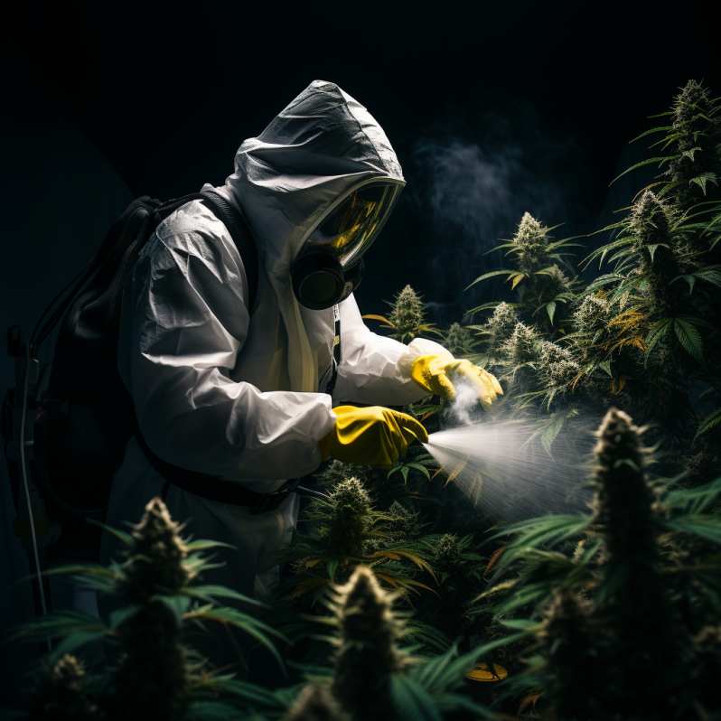 como pulverizar o fumigar plantas de cannabis