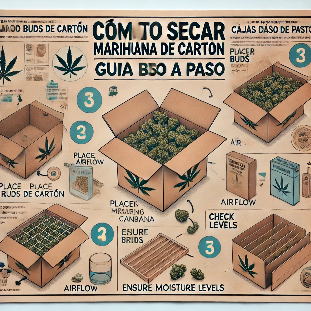 como secar cogollos en cajas de carton